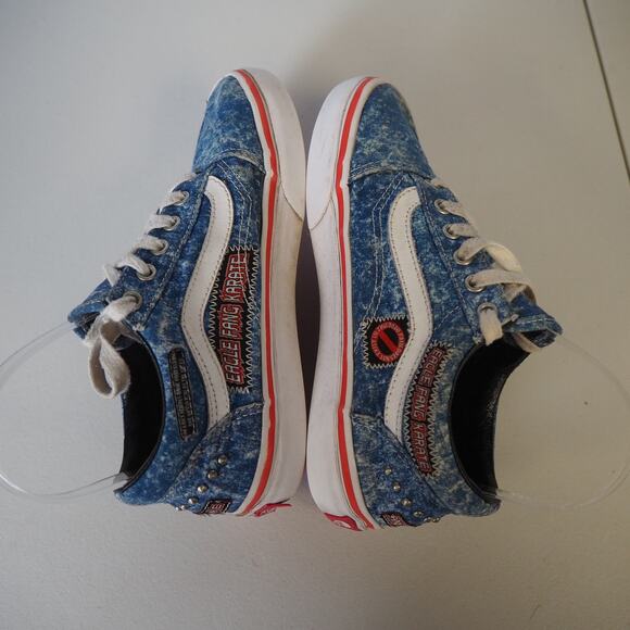 Vans Cobra Kai Karate Kid All Valley Sneakers Sz 2.5 No Mercy Eagle Fang Denim - Picture 5 of 16
